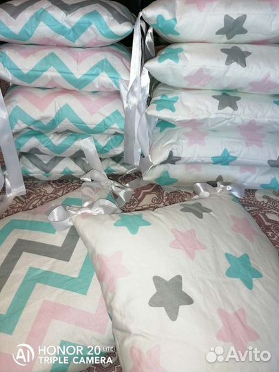 Бортики в кроватку Новые 12 шт