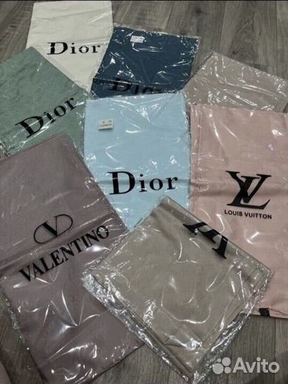 Шелковый платок Dior однотонный разные цвета