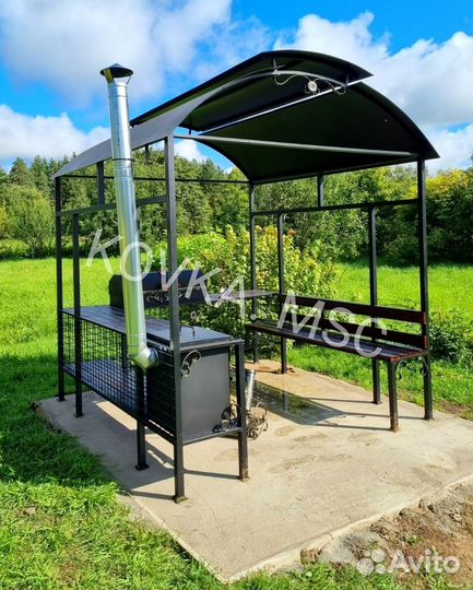 Беседка с мангалом