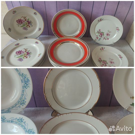Наборы тарелок разные
