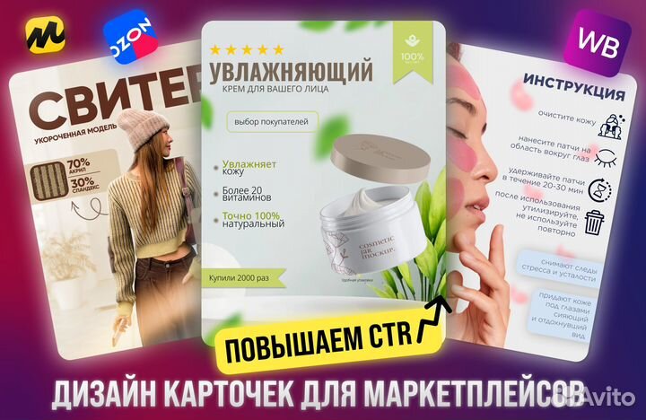 Инфографика для маркетплейсов. Дизайн карточек