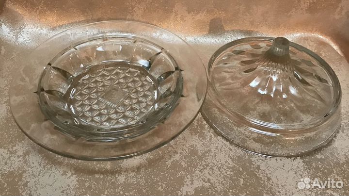 Масленка стекло СССР