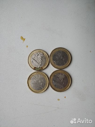Подборка монет 1-2 евро Обмен