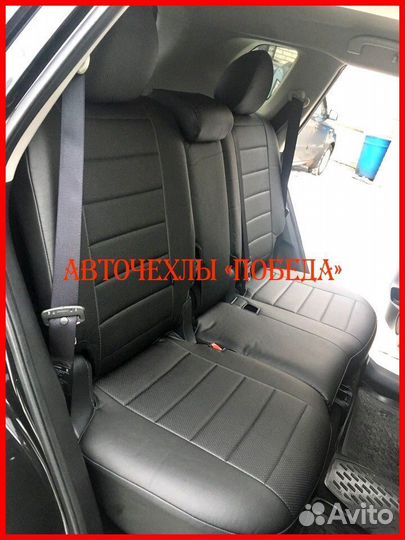 Чехлы Nissan X-Trail T32 из экокожи чёрные Классик