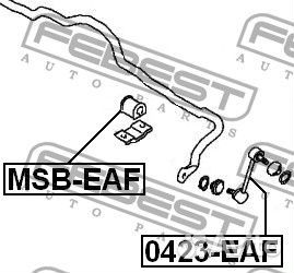 Втулка переднего стабилизатора d18