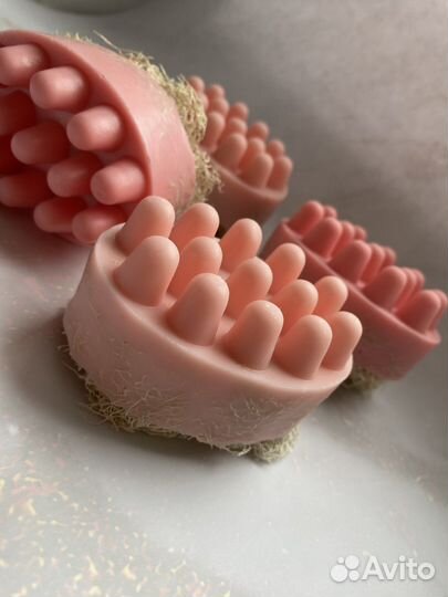 Свеча ручной работы, мыло с люфой