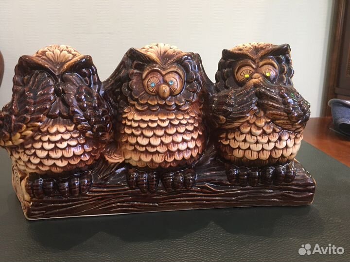 Совы, Фигурки трех мудрых сов