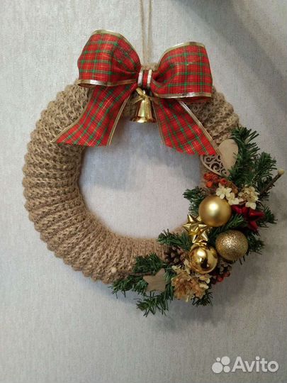 Рождественский венок, новогодние украшения