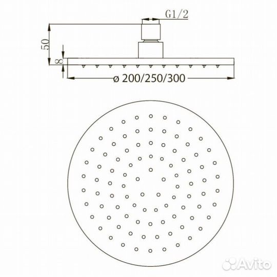 Верхний душ Migliore Latino 29657 золото