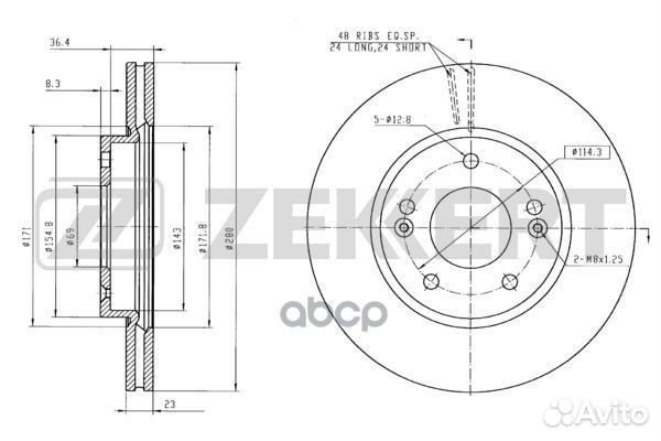 Диск торм. перед. Hyundai Creta 16- i30 II 11