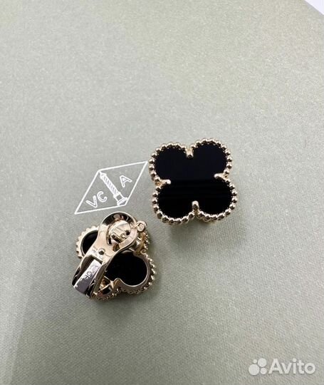Серьги Van Cleef оникс