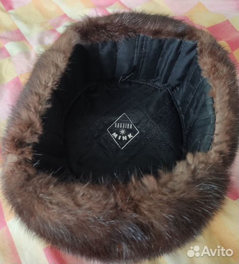 Норковая шапка мужская бу