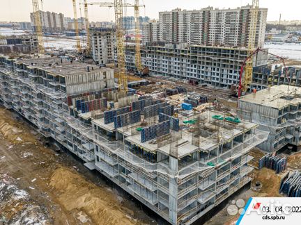 Ход строительства  ЖК «ЦДС Новые Горизонты» 2 квартал 2022
