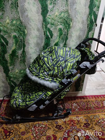 Детские санки коляска ника