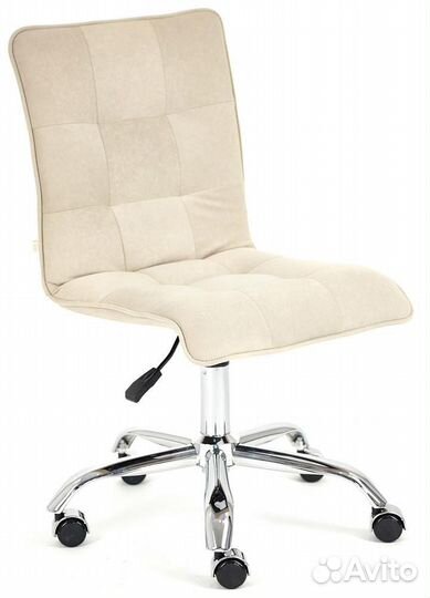 Стул компьютерный Zero флок, бежевый, 7