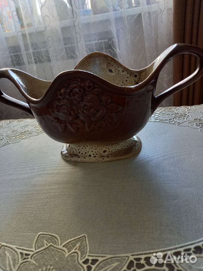 Конфетница и чайник керамические СССР