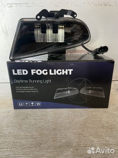 Противотуманные фары на hyundai accent 5 Линза