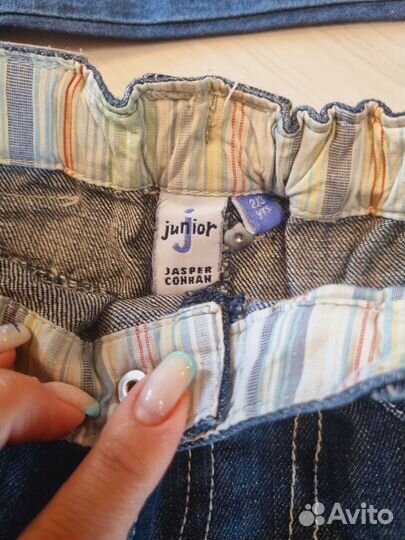 Комплект джинсовой одежды на 3 года (шорты + рубаш