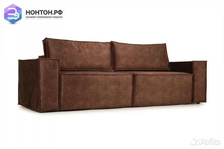 Диван еврокнижка Лофт коричневый