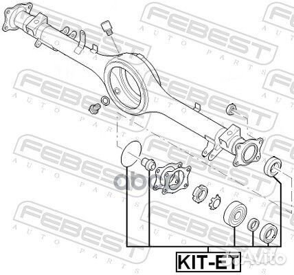 Подшипник задней полуоси комплект KIT-ET Febest