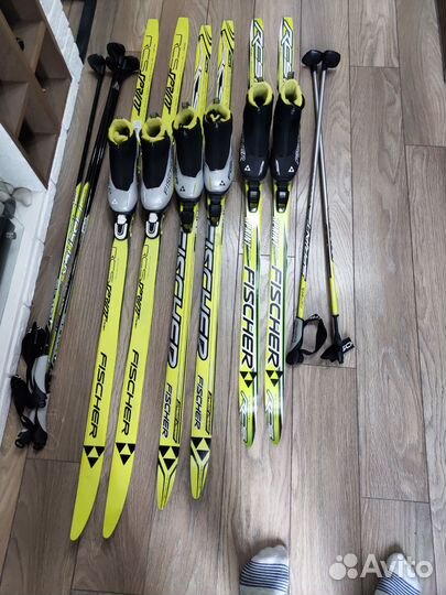 Беговые лыжи Fischer 140 150 160 комплект