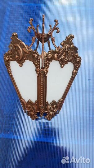 Люстра фонарь бронза