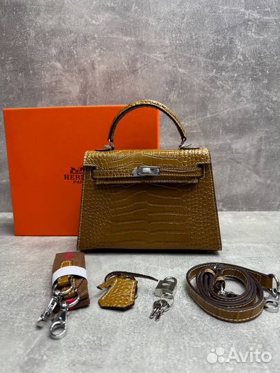 Сумка женская Hermes Kelly 22 крокодил