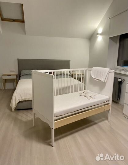 IKEA детская кровать, 3 уровня, съемная стенка