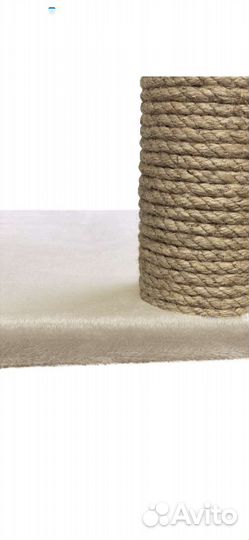 Когтеточка для кошек столбик с гамаком лежанкой