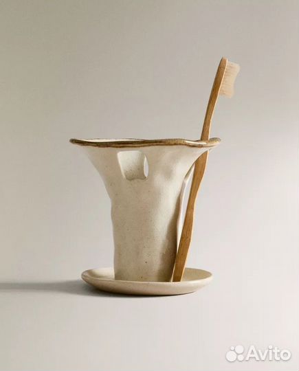 Керамический стакан для зубных щеток Zara home