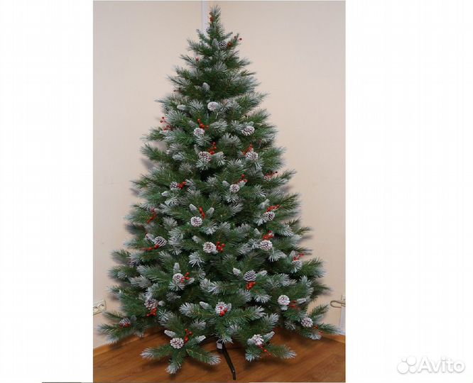 Елки со снежком и украшениями Пышная красавица 150