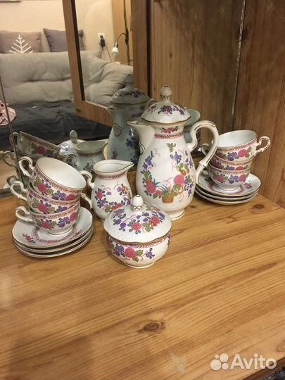 Кофейный сервиз гдр Volkstedt Pastorale