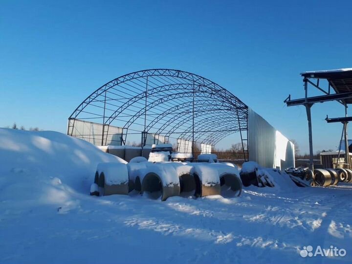 Ангар 15х60м. / Зернохранилище Тип В