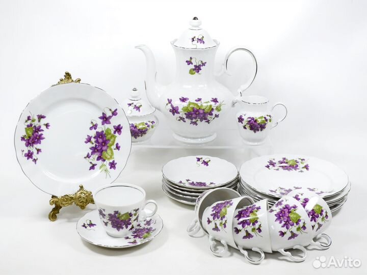 Германия чайный сервиз фарфор фиалки