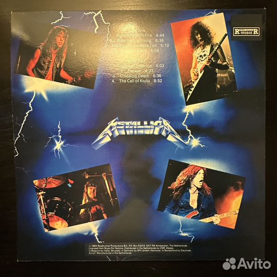 Metallica – Ride The Lightning (Европа)