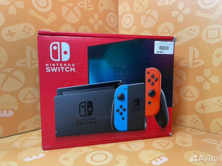 Nintendo Switch Red/Blue Rev.2. Новая