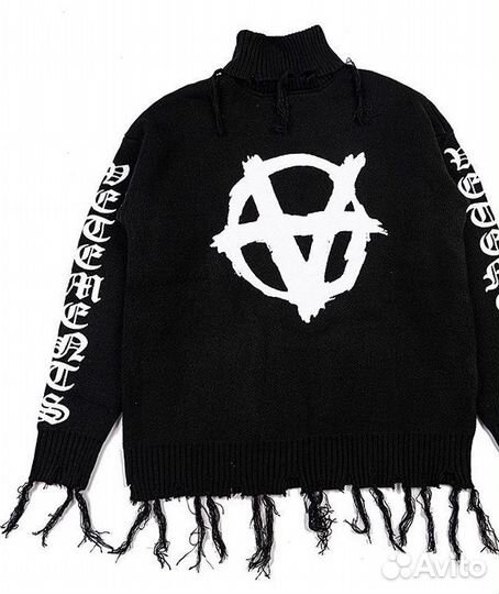 Свитер Vetements Anarchy Distressed