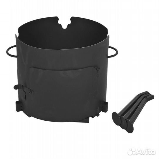 Печь под казан с дверцей 410 мм., 2 мм, разборная