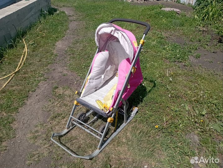 Детские санки коляска ника