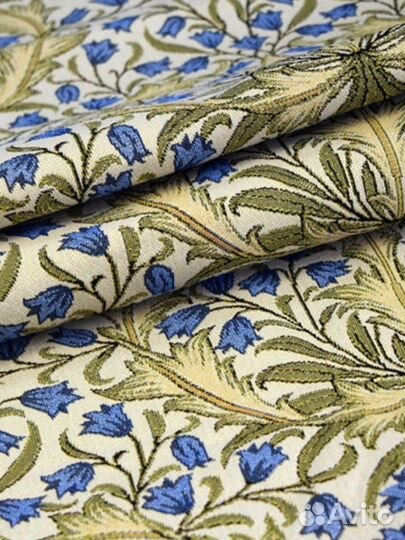 Гобелен ткань У. Моррис Колокольчики ширина 175 см
