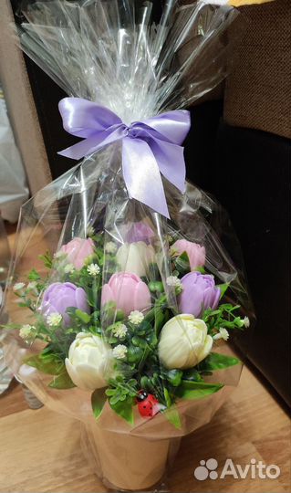 Мыло ручной работы. Букет к 8 марта