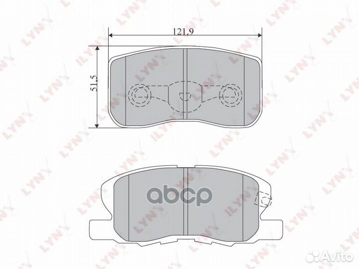 Колодки тормозные дисковые перед BD5515 LYN