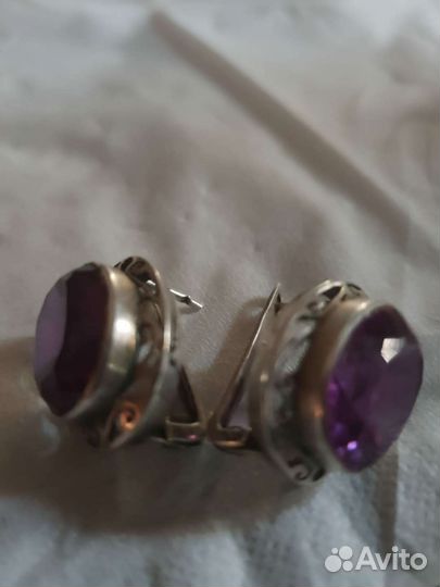 Серьги серебро винтаж СССР