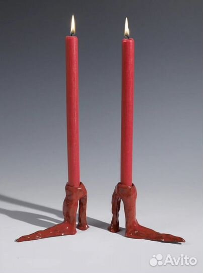 Подсвечник туфли красные