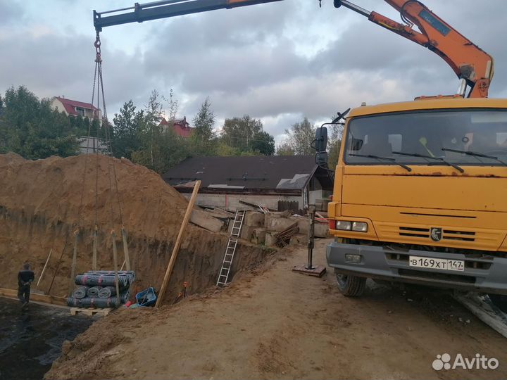 Аренда и услуги манипулятора, стрела 5 т, 9 м, борт 5 т, 5.3 м