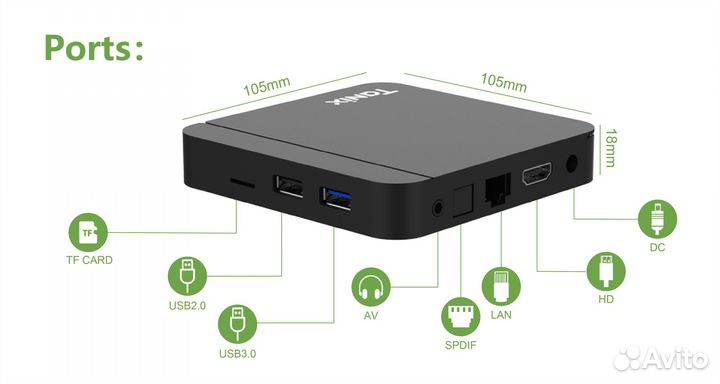 Тв бокс Tanix W2 (4/32Gb) (тв-бокс)