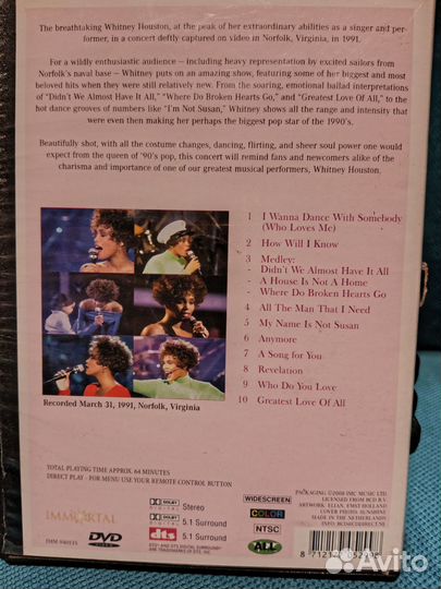 Whitney Houston, A song for you, Live