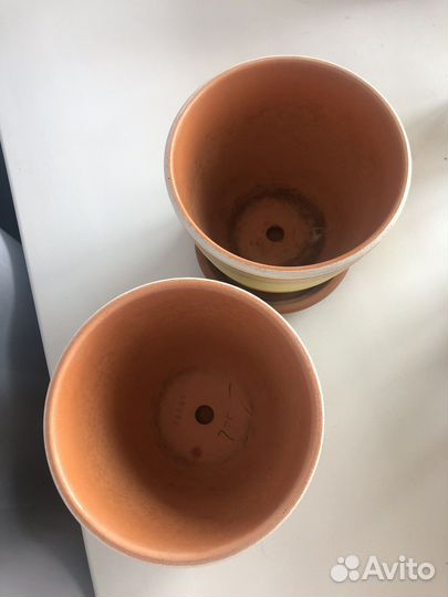 Керамические горшки для цветов бу