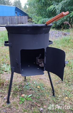 Печь под казан с дверцей