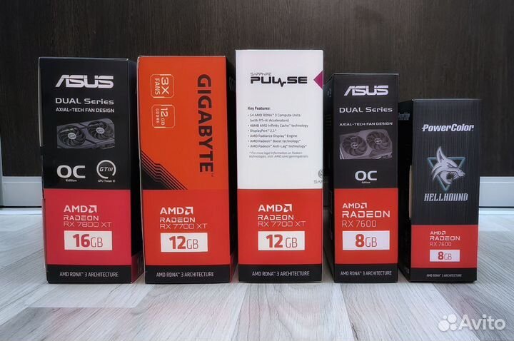 AMD Radeon RX 7600/7700XT/7800XT (гарантия)